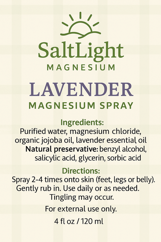 SaltLight Magnesium Spray 4 oz - Lavender