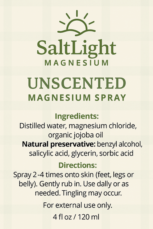 SaltLight Magnesium Spray 4 oz - Unscented